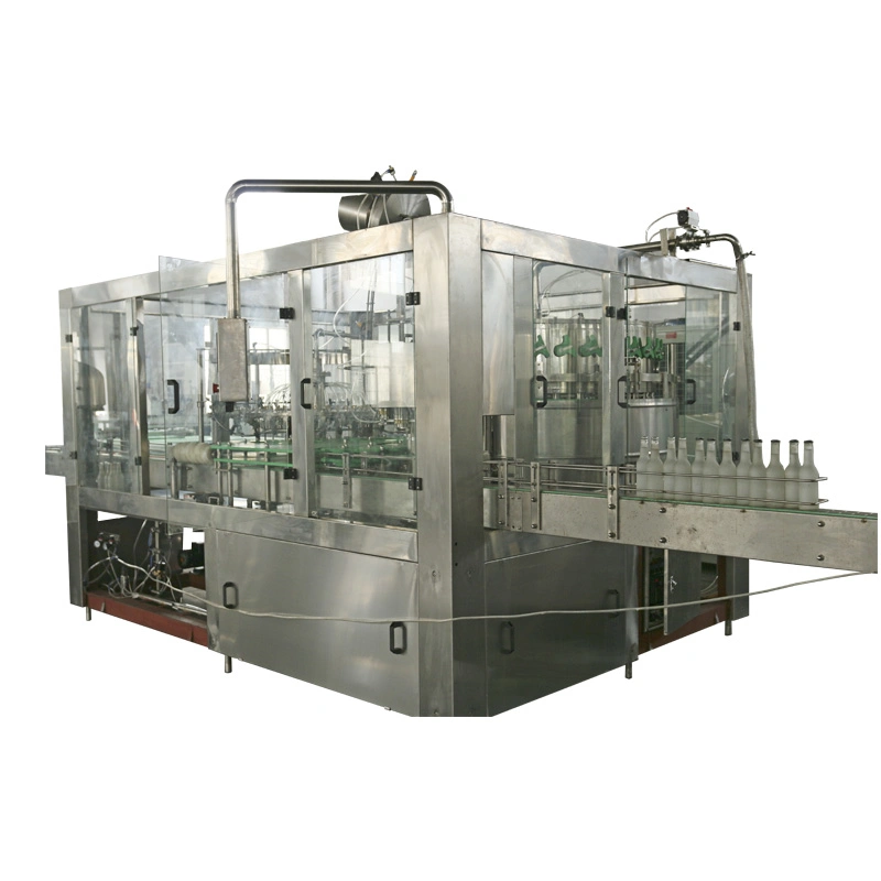 Cg Series Fully Automatic Small Bottle Beer Carbonated Beverage Mine Filling Packaging Sealing Machine with PLC Control